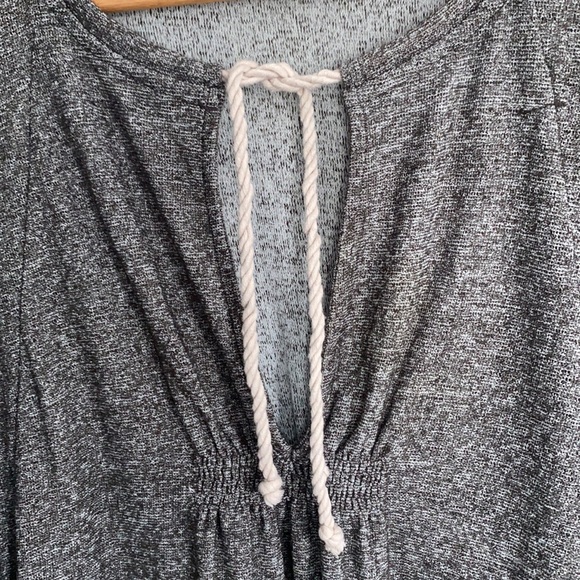 LOFT grey batwing ropetie keyhole shirt - Picture 2 of 10